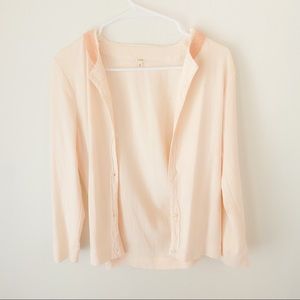 J Crew Light Pink Cardigan